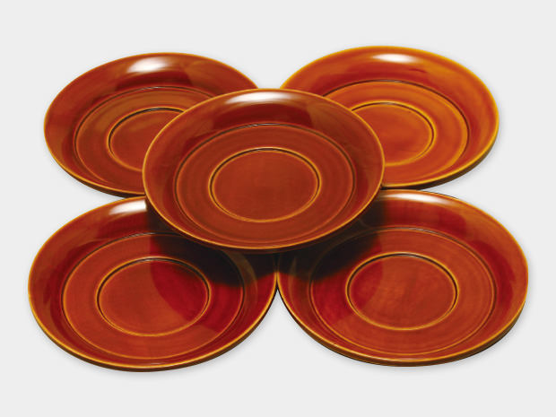 飛騨春慶塗 伝統工芸品 花茶托 4寸 1