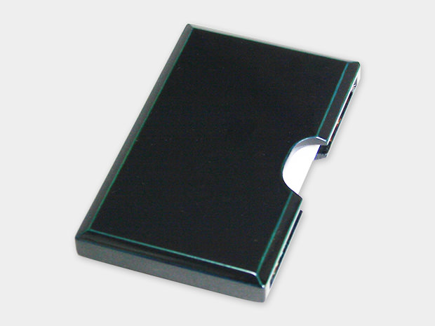 飛騨春慶塗 伝統工芸品 カード・名刺ケース 青 1