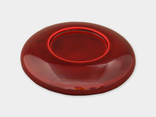 飛騨春慶塗 伝統工芸品 豆皿 小（縁型）紅ナチュラル 2