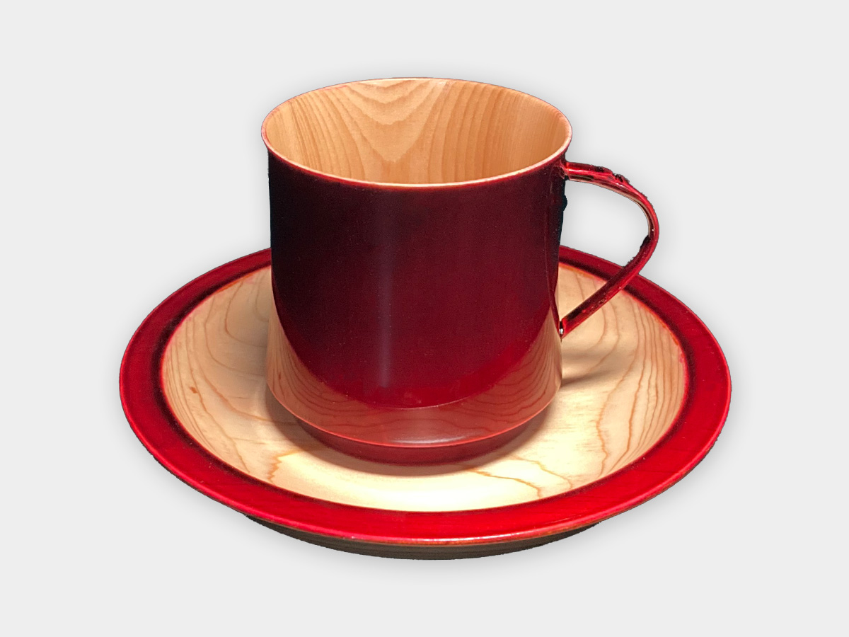 コーヒーカップ 紅 (2025) - 飛騨春慶塗 （飛騨高山の伝統工芸