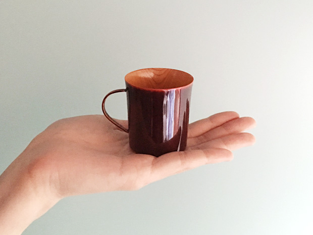 飛騨春慶塗 伝統工芸品 コーヒーカップ デミタス 紅 3