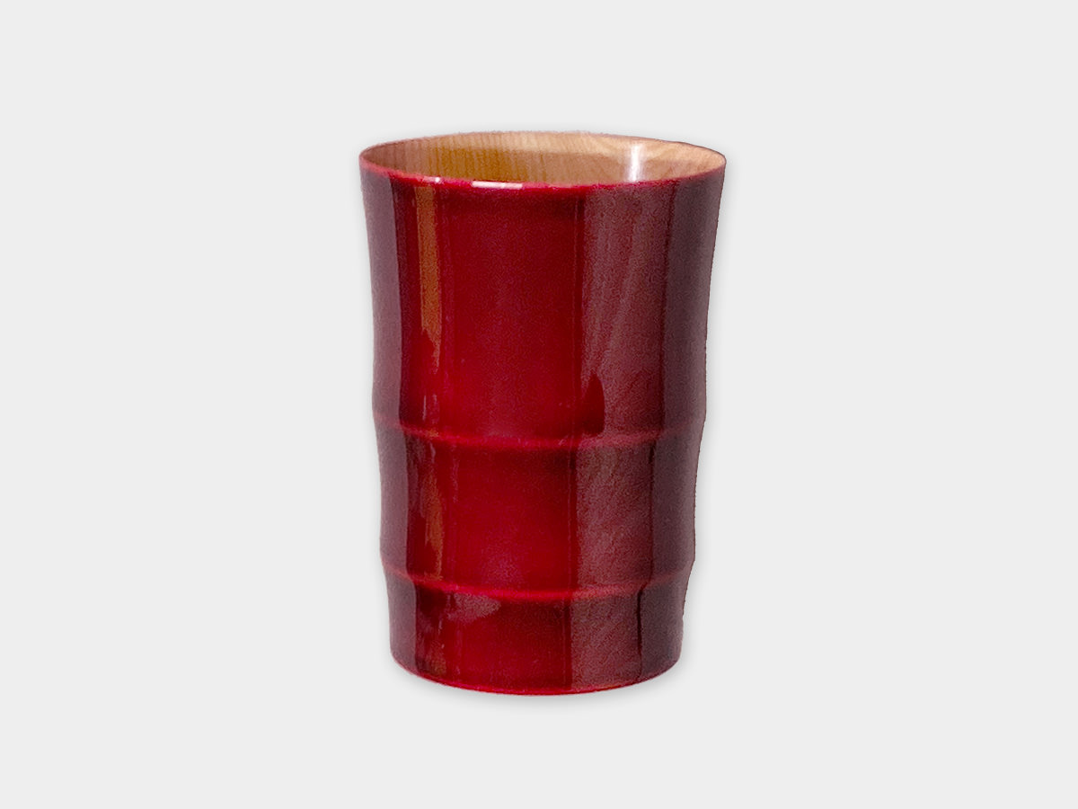 飛騨春慶塗 伝統工芸品 ショットグラスC 紅 （バンブー） 1